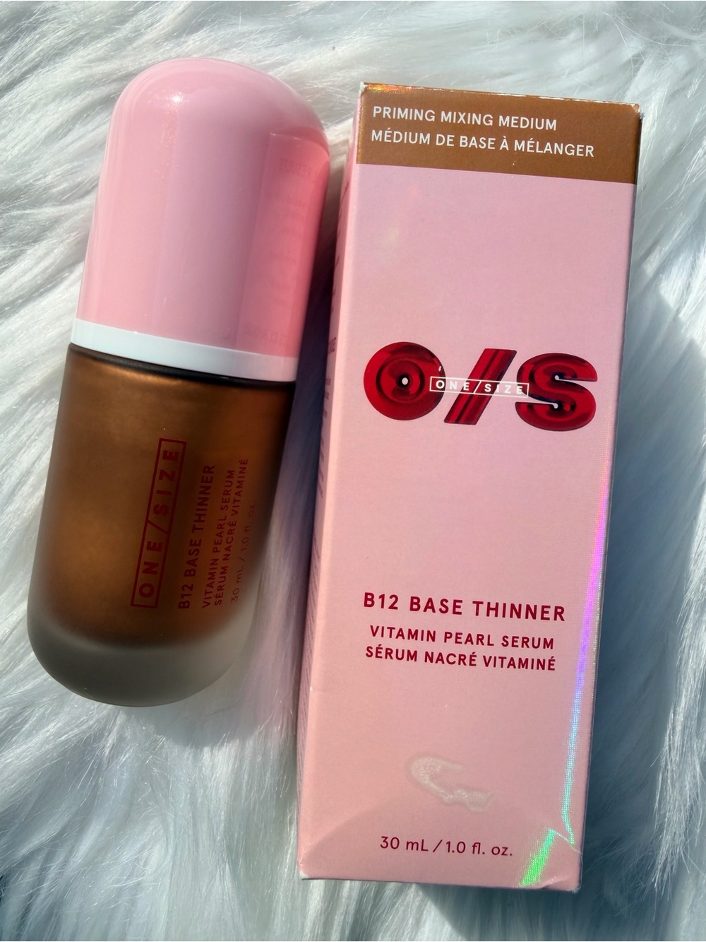 ONE/SIZE B12 Base Thinner Vitamin Pearl Serum - Pink & Brown